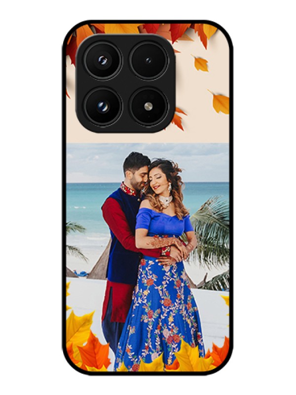 Custom Xiaomi 17 5G Custom Glass Phone Case - Autumn Maple Leaves Design