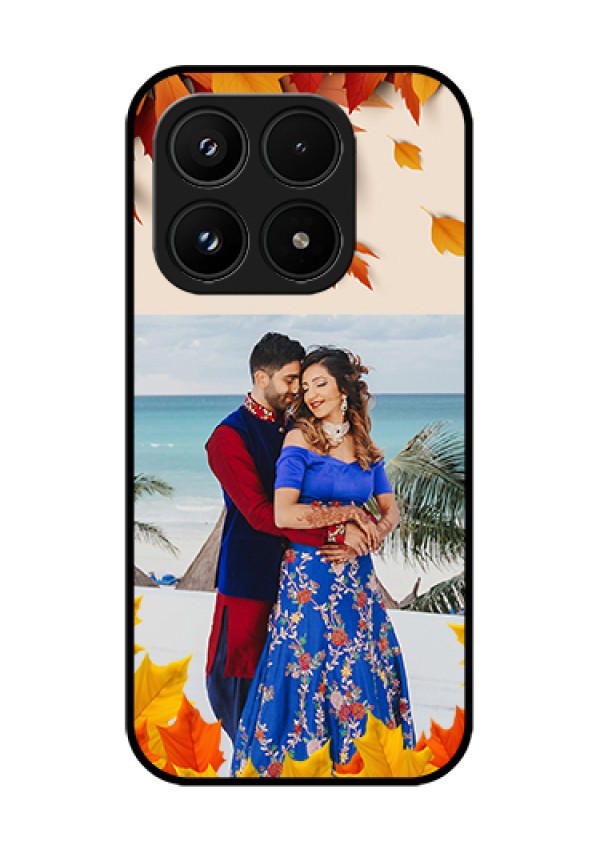 Xiaomi 17 5G Custom Glass Phone Case - Autumn Maple Leaves Design