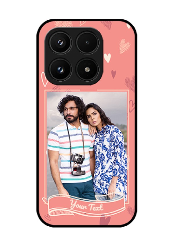 Xiaomi 17 5G Custom Glass Phone Case - Love Doodle Art Design