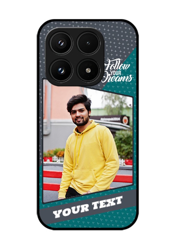 Xiaomi 17 5G Custom Glass Phone Case - Background Pattern Design With Quote