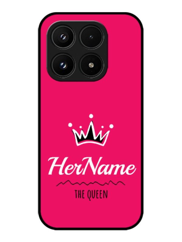 Custom Xiaomi 17 5G Custom Glass Phone Case - Queen With Name Design
