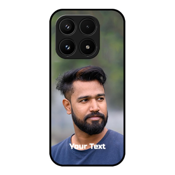 Xiaomi 17 5G Custom Glass Phone Case - Photo With Text Design Xiaomi 17 5G Custom Glass Phone Case - Photo With Text Design