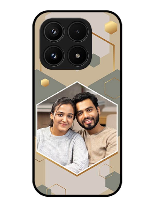 Custom Xiaomi 17 5G Custom Glass Phone Case - Stylish Hexagon Pattern Design