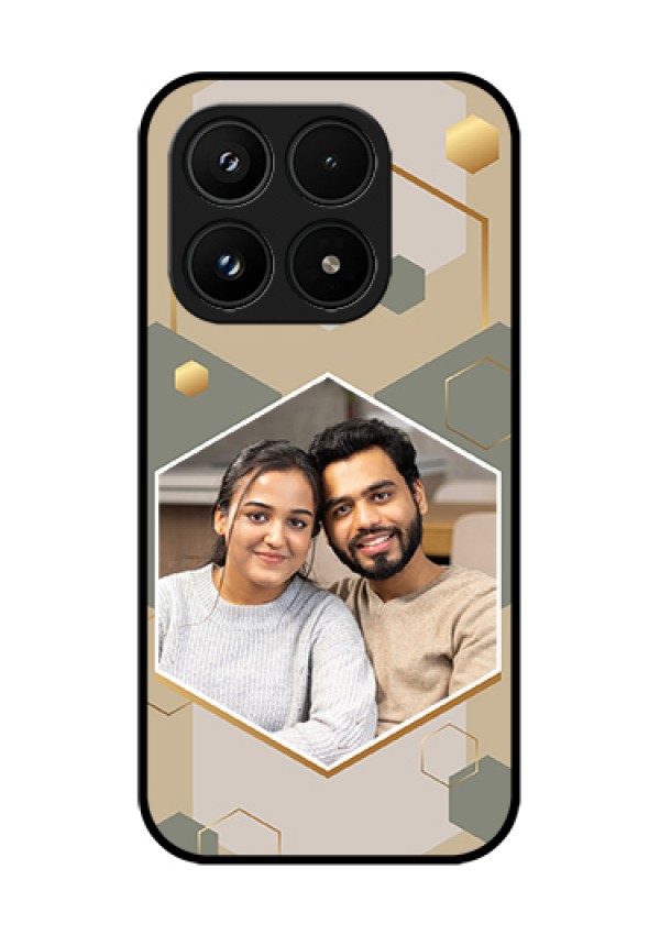 Xiaomi 17 5G Custom Glass Phone Case - Stylish Hexagon Pattern Design