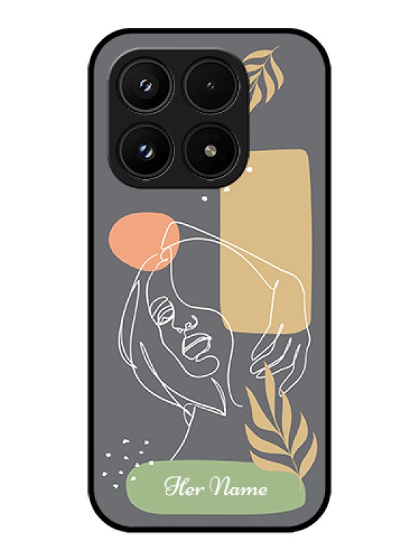 Custom Xiaomi 17 5G Custom Glass Phone Case - Gazing Woman Line Art Design