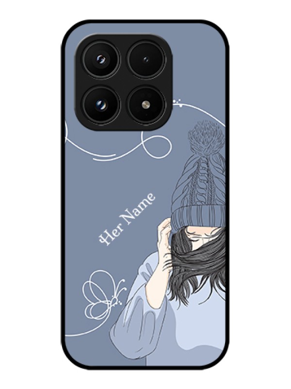 Custom Xiaomi 17 5G Custom Glass Phone Case - Girl In Winter Outfit Design