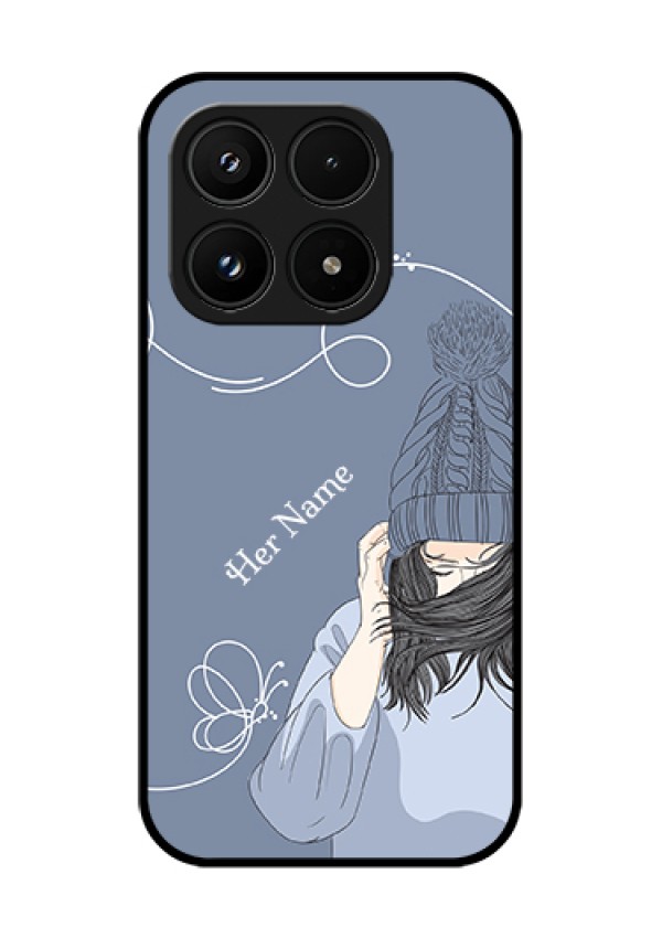 Xiaomi 17 5G Custom Glass Phone Case - Girl In Winter Outfit Design