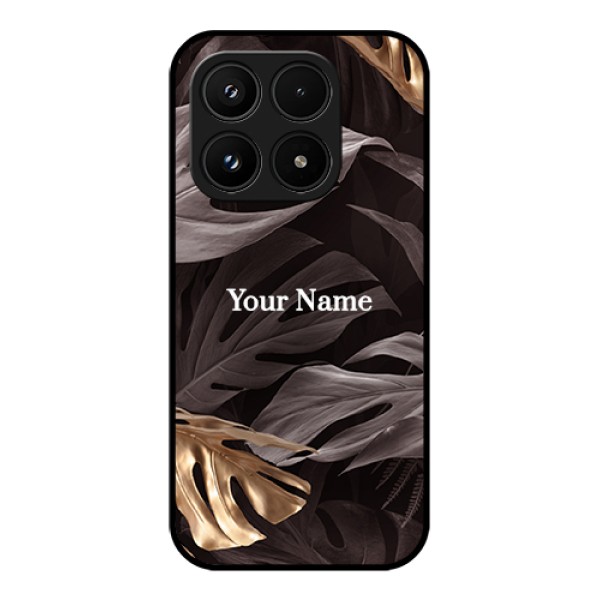 Xiaomi 17 5G Custom Glass Phone Case - Wild Leaves Digital Paint Design Xiaomi 17 5G Custom Glass Phone Case - Wild Leaves Digital Paint Design