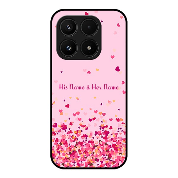 Xiaomi 17 5G Custom Glass Phone Case - Floating Hearts Design