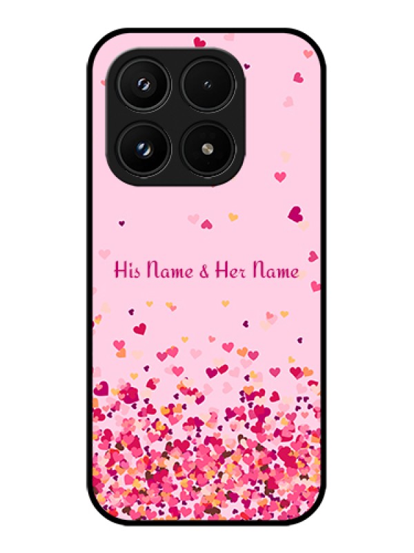 Custom Xiaomi 17 5G Custom Glass Phone Case - Floating Hearts Design