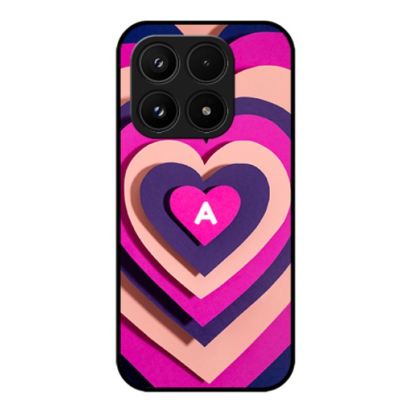 Xiaomi 17 5G Custom Glass Phone Case - Cute Heart Pattern Design Xiaomi 17 5G Custom Glass Phone Case - Cute Heart Pattern Design