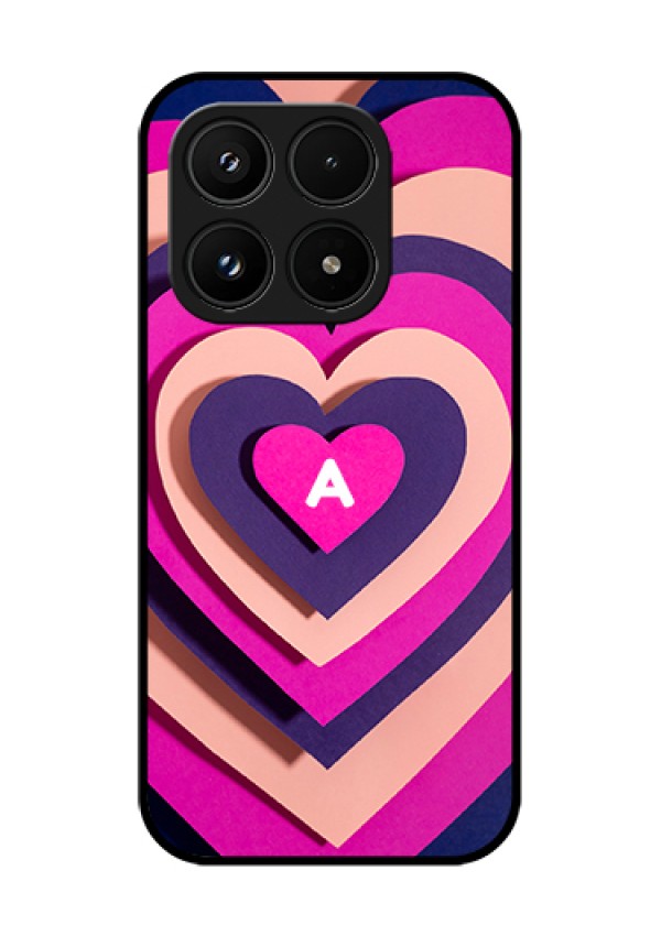 Xiaomi 17 5G Custom Glass Phone Case - Cute Heart Pattern Design