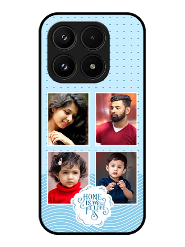 Custom Xiaomi 17 5G Custom Glass Phone Case - Cute Love Quote With 4 Pic Upload Design