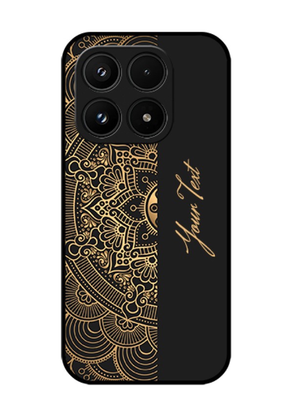 Xiaomi 17 5G Custom Glass Phone Case - Mandala Art With Custom Text Design