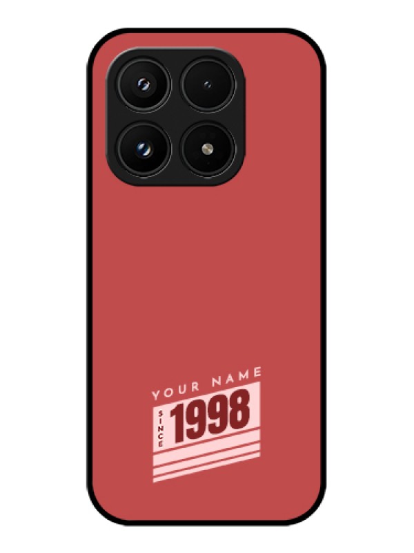 Custom Xiaomi 17 5G Custom Glass Phone Case - Red Custom Year Of Birth Design
