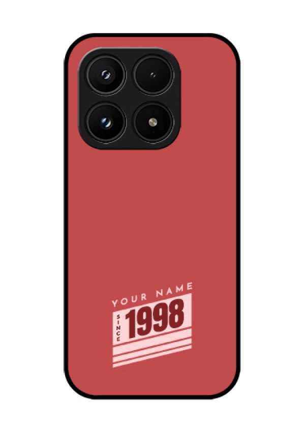 Xiaomi 17 5G Custom Glass Phone Case - Red Custom Year Of Birth Design