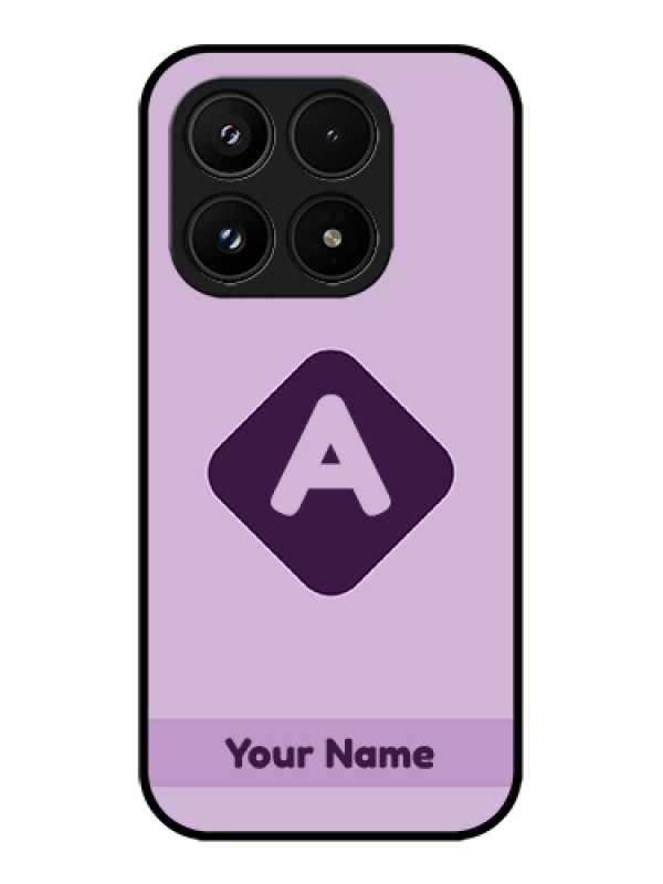 Custom Xiaomi 17 5G Custom Glass Phone Case - Custom Letter In Curved Badge Design