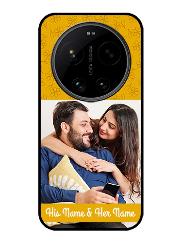 Custom Xiaomi 17 Ultra 5G Custom Glass Phone Case - Yellow Floral Design