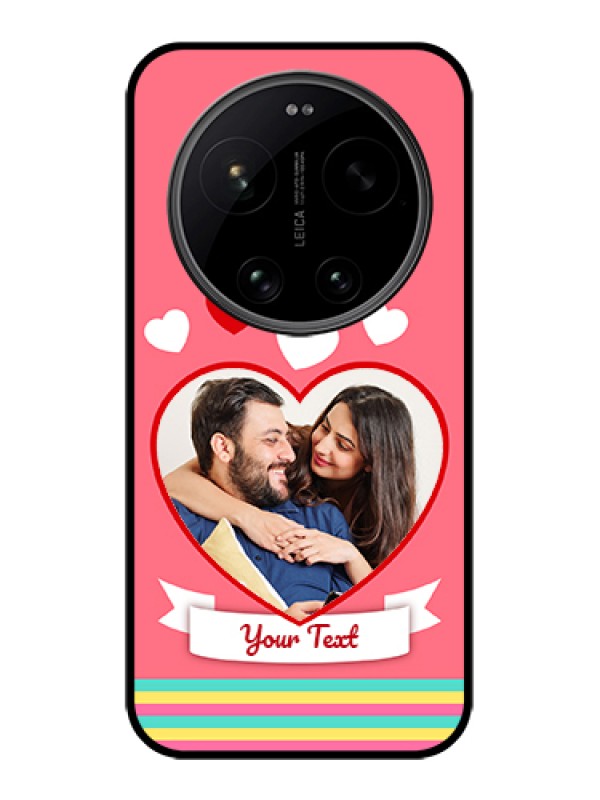 Custom Xiaomi 17 Ultra 5G Custom Glass Phone Case - Love Shapes Doodle Design