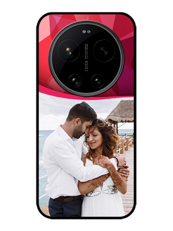 Custom Xiaomi 17 Ultra 5G Custom Glass Phone Case - Red Abstract Design