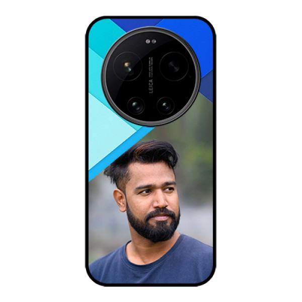 Xiaomi 17 Ultra 5G Custom Glass Phone Case - Blue Pattern Design Xiaomi 17 Ultra 5G Custom Glass Phone Case - Blue Pattern Design