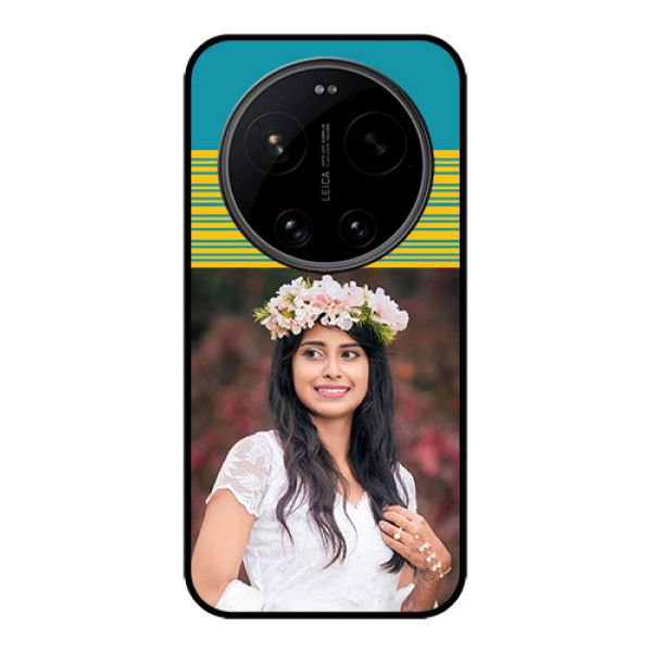 Xiaomi 17 Ultra 5G Custom Glass Phone Case - Yellow & Blue Design