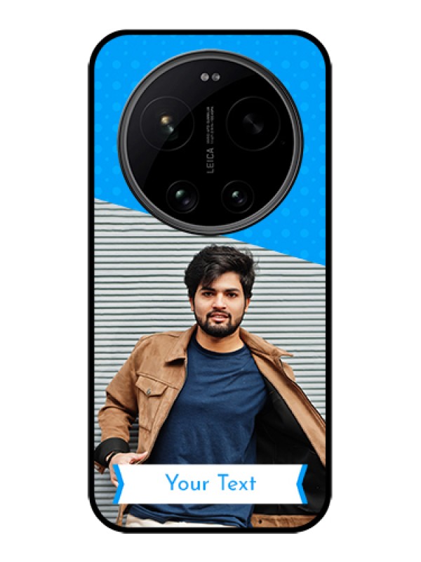 Custom Xiaomi 17 Ultra 5G Custom Glass Phone Case - Simple Blue Color Design