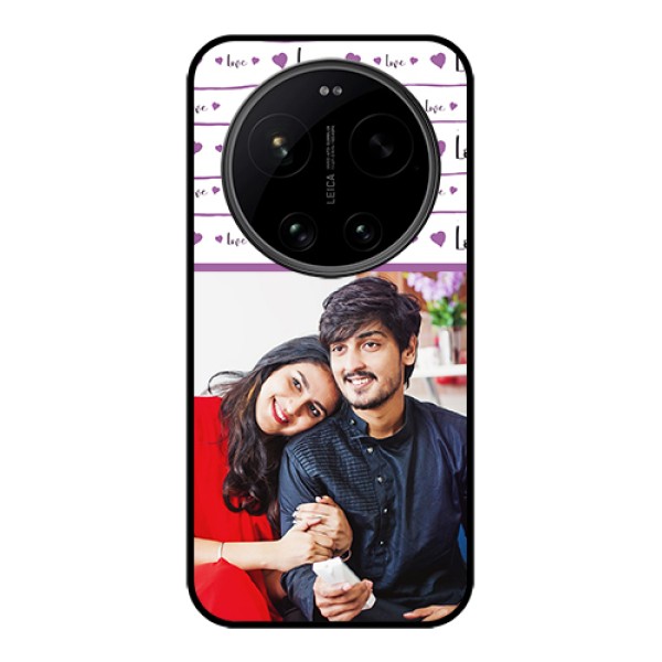 Xiaomi 17 Ultra 5G Custom Glass Phone Case - Couples Heart Design