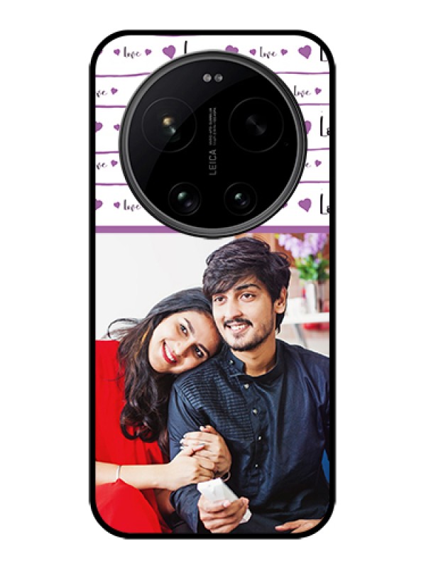 Custom Xiaomi 17 Ultra 5G Custom Glass Phone Case - Couples Heart Design