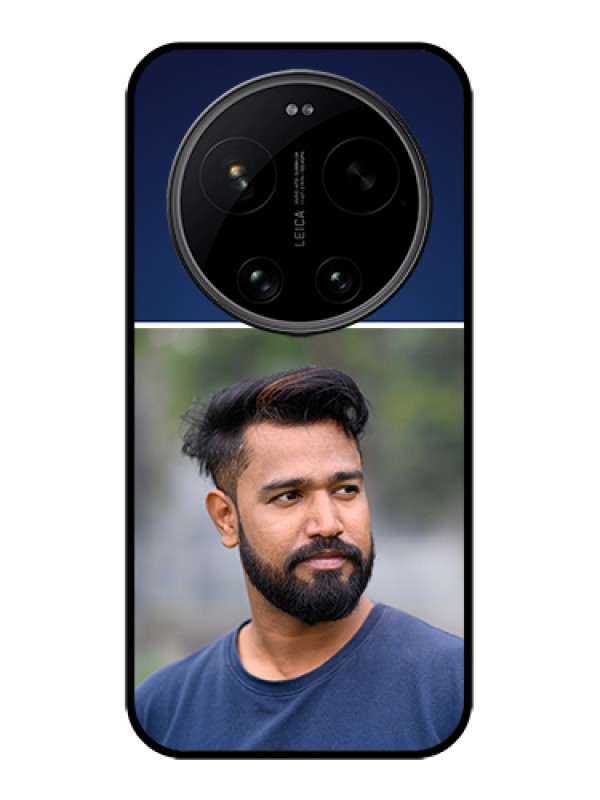 Custom Xiaomi 17 Ultra 5G Custom Glass Phone Case - Simple Royal Blue Design