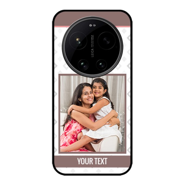 Xiaomi 17 Ultra 5G Custom Glass Phone Case - Simple Diamond Design Xiaomi 17 Ultra 5G Custom Glass Phone Case - Simple Diamond Design