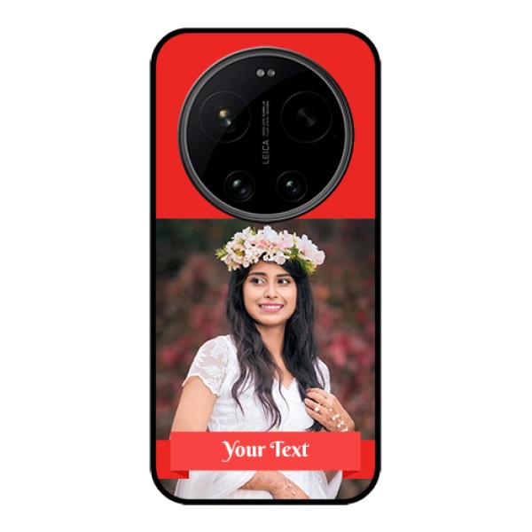 Xiaomi 17 Ultra 5G Custom Glass Phone Case - Simple Red Color Design Xiaomi 17 Ultra 5G Custom Glass Phone Case - Simple Red Color Design