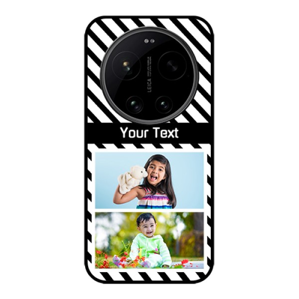 Xiaomi 17 Ultra 5G Custom Glass Phone Case - Black And White Stripes Design Xiaomi 17 Ultra 5G Custom Glass Phone Case - Black And White Stripes Design