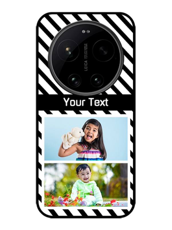 Custom Xiaomi 17 Ultra 5G Custom Glass Phone Case - Black And White Stripes Design