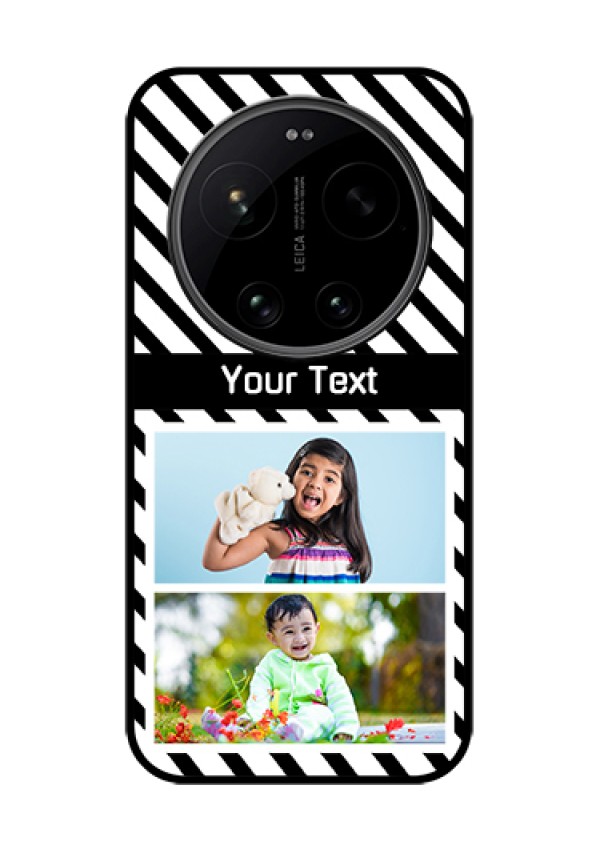 Xiaomi 17 Ultra 5G Custom Glass Phone Case - Black And White Stripes Design