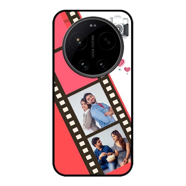Xiaomi 17 Ultra 5G Custom Glass Phone Case - 3 Image Holder With Film Reel Xiaomi 17 Ultra 5G Custom Glass Phone Case - 3 Image Holder With Film Reel