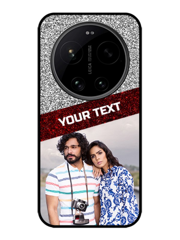 Custom Xiaomi 17 Ultra 5G Custom Glass Phone Case - Image Holder With Glitter Strip Design