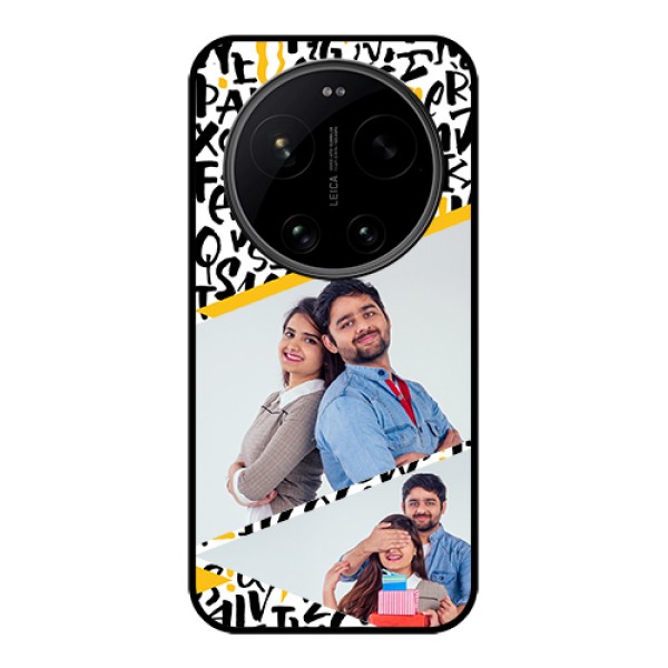 Xiaomi 17 Ultra 5G Custom Glass Phone Case - Letters Pattern Design