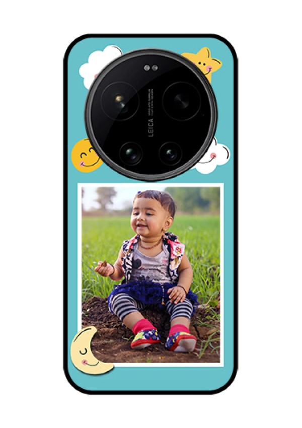 Xiaomi 17 Ultra 5G Custom Glass Phone Case - Smiley Kids Stars Design