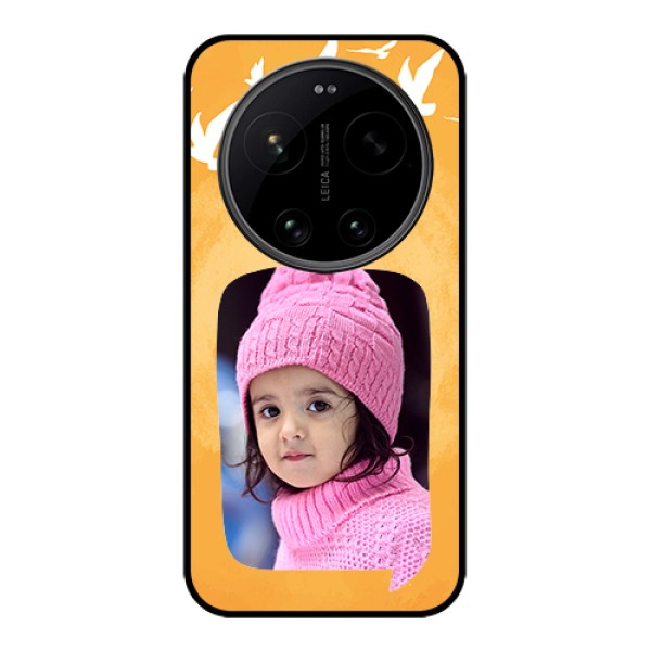 Xiaomi 17 Ultra 5G Custom Glass Phone Case - Water Color Design With Bird Icons