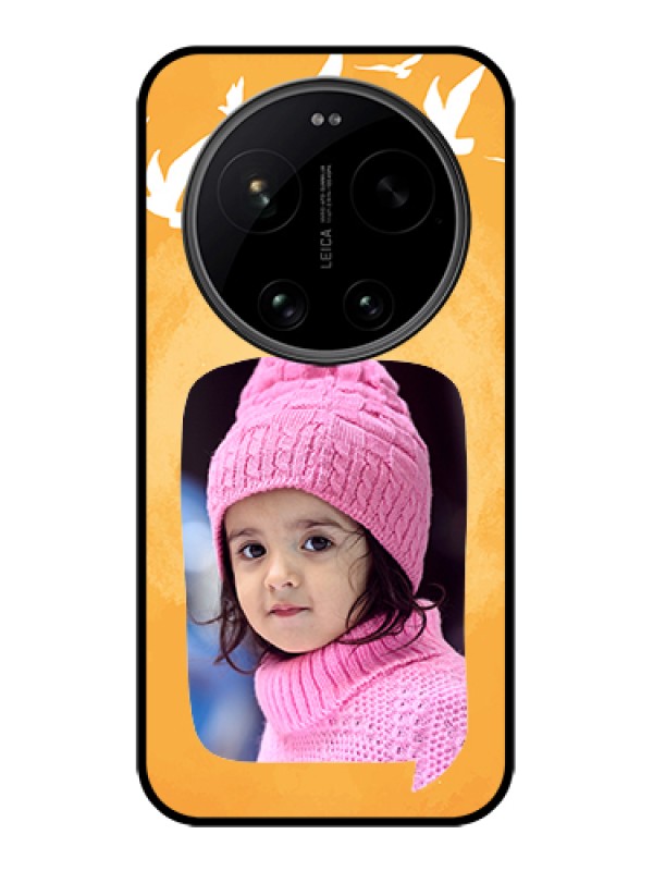 Custom Xiaomi 17 Ultra 5G Custom Glass Phone Case - Water Color Design With Bird Icons