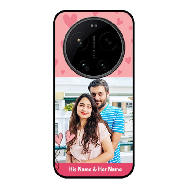 Xiaomi 17 Ultra 5G Custom Glass Phone Case - Love Design Peach Color Xiaomi 17 Ultra 5G Custom Glass Phone Case - Love Design Peach Color