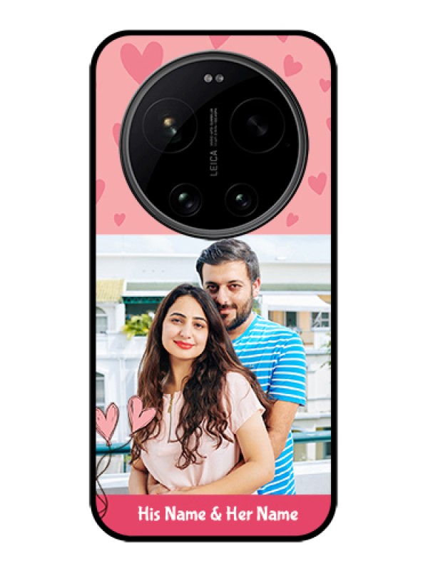 Custom Xiaomi 17 Ultra 5G Custom Glass Phone Case - Love Design Peach Color