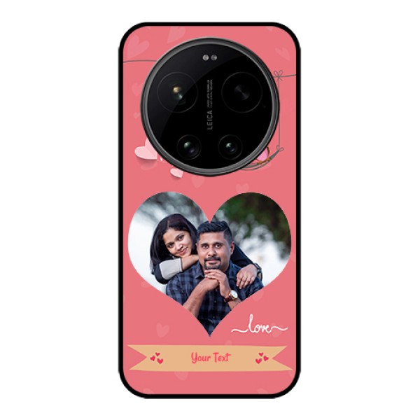 Xiaomi 17 Ultra 5G Custom Glass Phone Case - Peach Color Love Design Xiaomi 17 Ultra 5G Custom Glass Phone Case - Peach Color Love Design