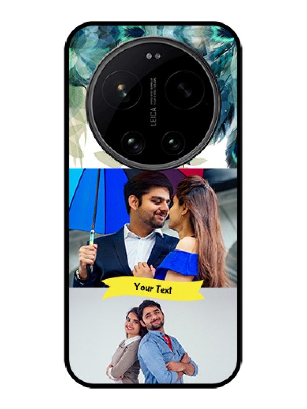 Custom Xiaomi 17 Ultra 5G Custom Glass Phone Case - Image With Boho Peacock Feather Design