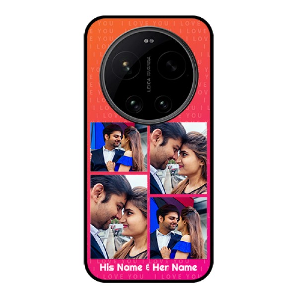 Xiaomi 17 Ultra 5G Custom Glass Phone Case - I Love You Pink Design Xiaomi 17 Ultra 5G Custom Glass Phone Case - I Love You Pink Design