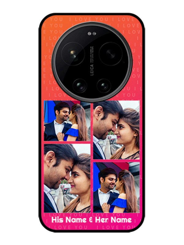 Custom Xiaomi 17 Ultra 5G Custom Glass Phone Case - I Love You Pink Design