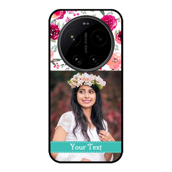 Xiaomi 17 Ultra 5G Custom Glass Phone Case - Water Colors Floral Design Xiaomi 17 Ultra 5G Custom Glass Phone Case - Water Colors Floral Design