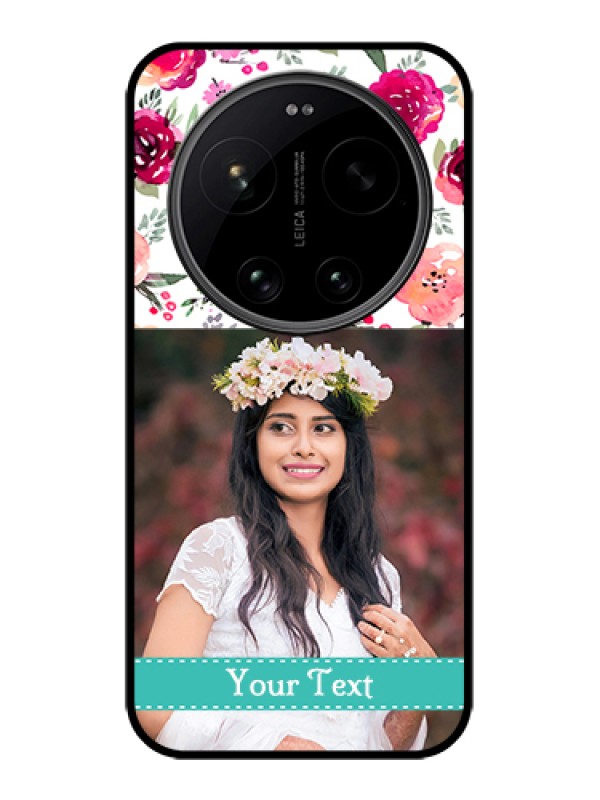 Custom Xiaomi 17 Ultra 5G Custom Glass Phone Case - Water Colors Floral Design