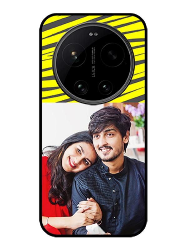 Custom Xiaomi 17 Ultra 5G Custom Glass Phone Case - Yellow Abstract Design